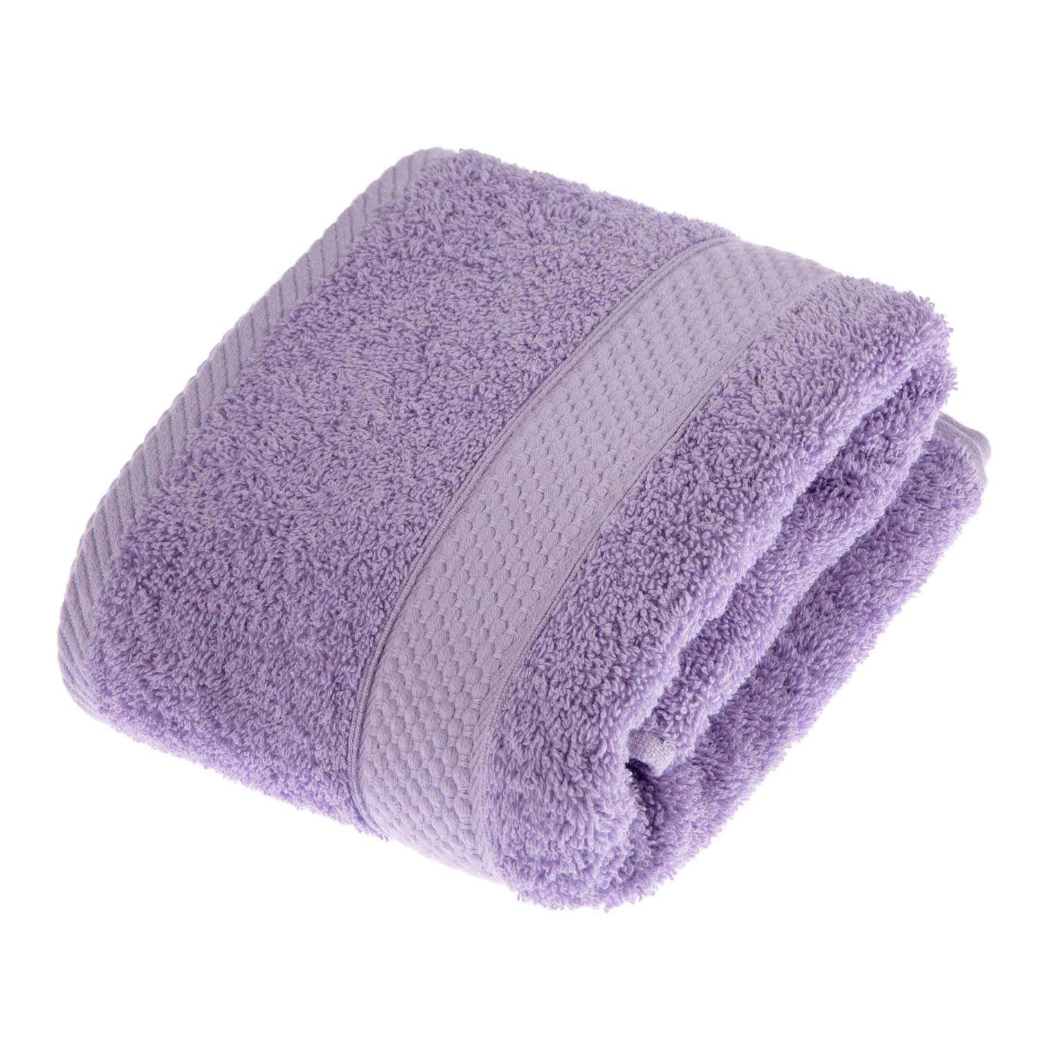 HOMESCAPES Lilac Turkish Cotton Hand Towel Super Soft Thick & Absorbent 500 GSM Towel Heavy Weight for everyday Luxury