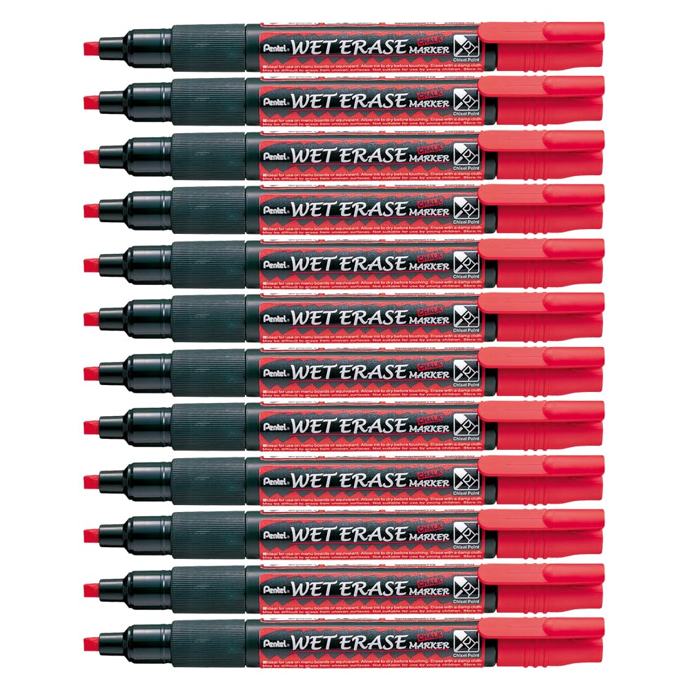 Pentel Chalk Marker - Red (Pack of 12) — image 1