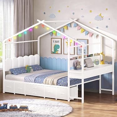 COSTWAY Cama Para Niños, Cama Infantil Con Cabecera Y Estribo Blandos Para Ninos Y Ninas 140 Cm X 70 Cm Estructura De Cama Infantil Con 6 Pies Regul 90301281