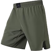 LAFROI Mens BJJ Boxing Shorts Trunks MMA Cross Training Fight Wear | Elastic Waistband and Drawstring, Quick Dry, Loose Fit, Combat, Jiu Jitsu, Grappling, Thai, Activewear, QJK08