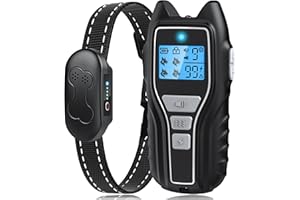 ASRCS Dog Shock Collar with Remote Control - Rechargeable Dog Training Collar, IPX7 Waterproof E Collar for Dogs with 4 Safe Modes Flashlight Beep Vibration Shock Ideal for All Dog Sizes (8-150lbs)
