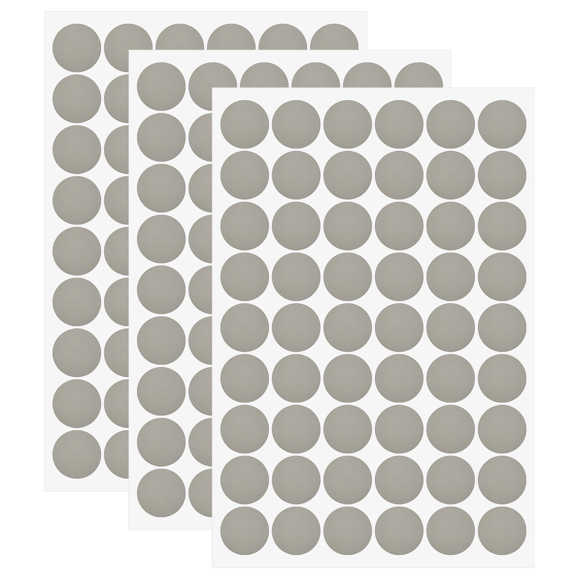 Photo 1 of 162 PCS 3 Sheets Self-Adhesive Plastic Screw Covers Caps - Textured Wood Cover 21mm/0.82" Dia for Wooden Furniture, Grey