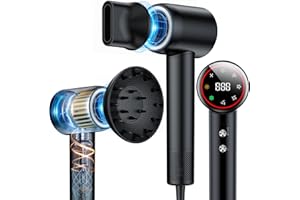 Hair Dryer,160000 RPM High Speed Blow Dryer with 200 Million Negative Ionic, Low Noise Thermo-Control Professional Hair Dryer