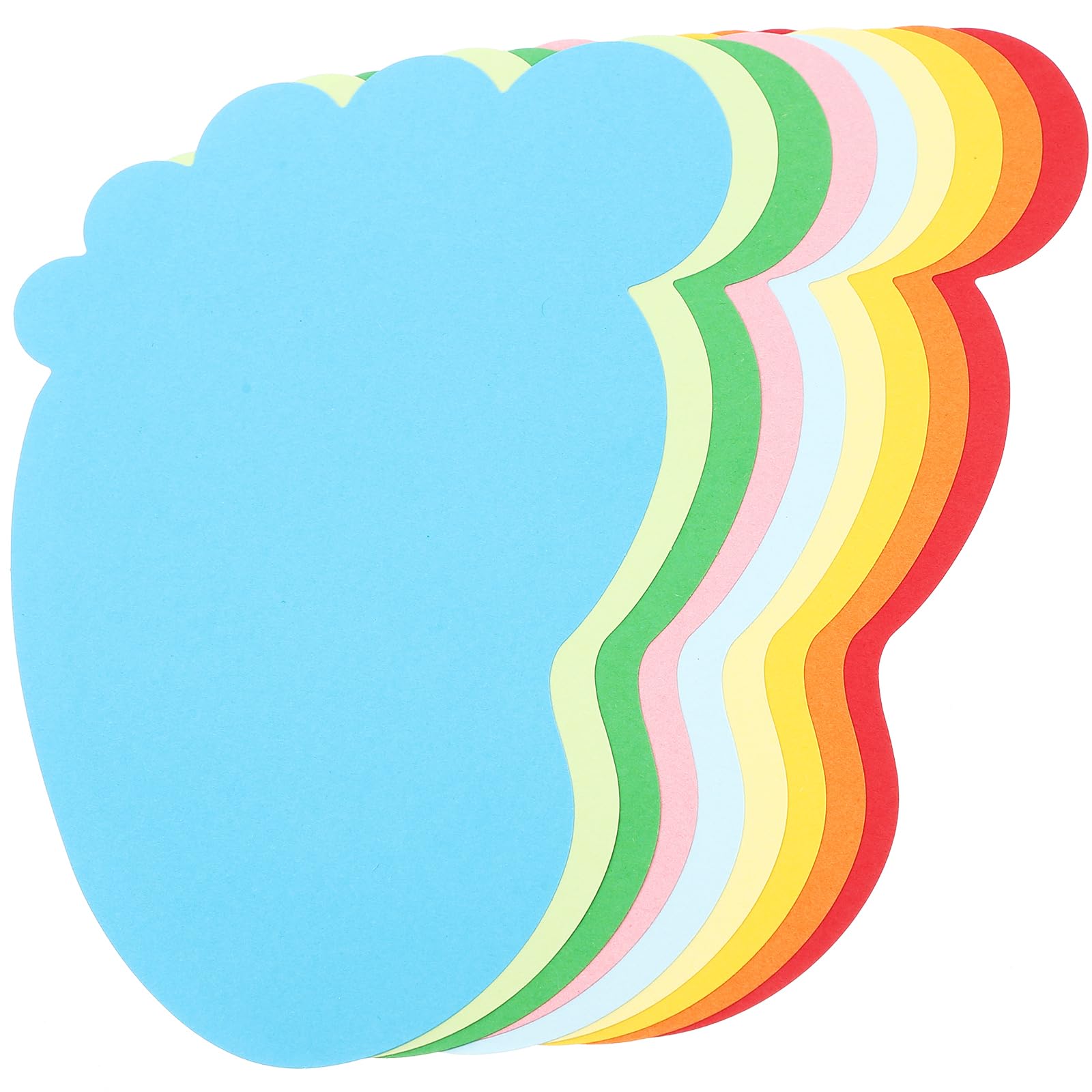Operitacx 72pcs Footprint Shape Cutout Paper Footprint Decked Cutouts Footprint Paper Shape for DIY Scrapbook Embellishments Classroom Cutout