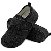 BARERUN Women Slippers Adjustable Wide Diabetic House Slippers for Women Soft-Lightweight House Shoes with Rubber Sole Indoor/Outdoor