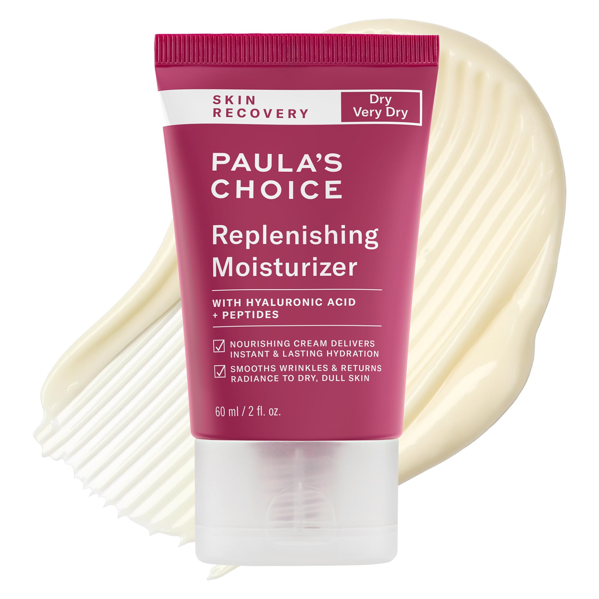 Photo 1 of Paula's Choice SKIN RECOVERY Replenishing Facial Moisturizer Cream with Hyaluronic Acid, Soothes Redness & Sensitive Skin Prone to Rosacea & Eczema, Fragrance-Free, 2 Fl Oz