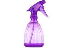 DilaBee Spray Bottles (12 Oz) Water Spray Bottle for Hair, Plants, Cleaning Solutions, Cooking, BBQ, Squirt Bottle for Cats - Empty Spray Bottles - BPA-Free - Multicolor (Purple, 1 Pack)