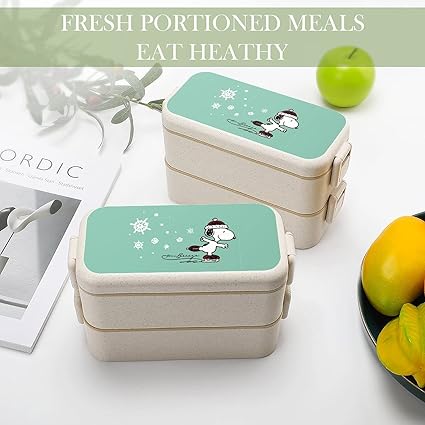 Amazon スヌーピー弁当箱 ランチボックス メンズ用 2段 大容量 お弁当箱 電子レンジ対応 麦わら繊維 Zarker かわいい Zarker 弁当箱 通販
