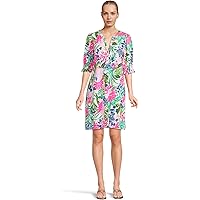 Lilly Pulitzer Womens Brightan Dress, Rousseau Pink Zen Garden, 0