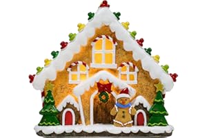 EPTUEGA Christmas Village Gingerbread House-Candy House Decor - Collectible Buildings with LED Lights and Music for Christmas Home Decor Gift