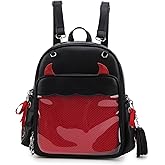 fancybag Ita Backpack Pin Display Multi-Purpose Women Backpack with Insert Gothic Design Cosplay Halloween Enamel Pins Shoulder Bag Punk Black Handbag