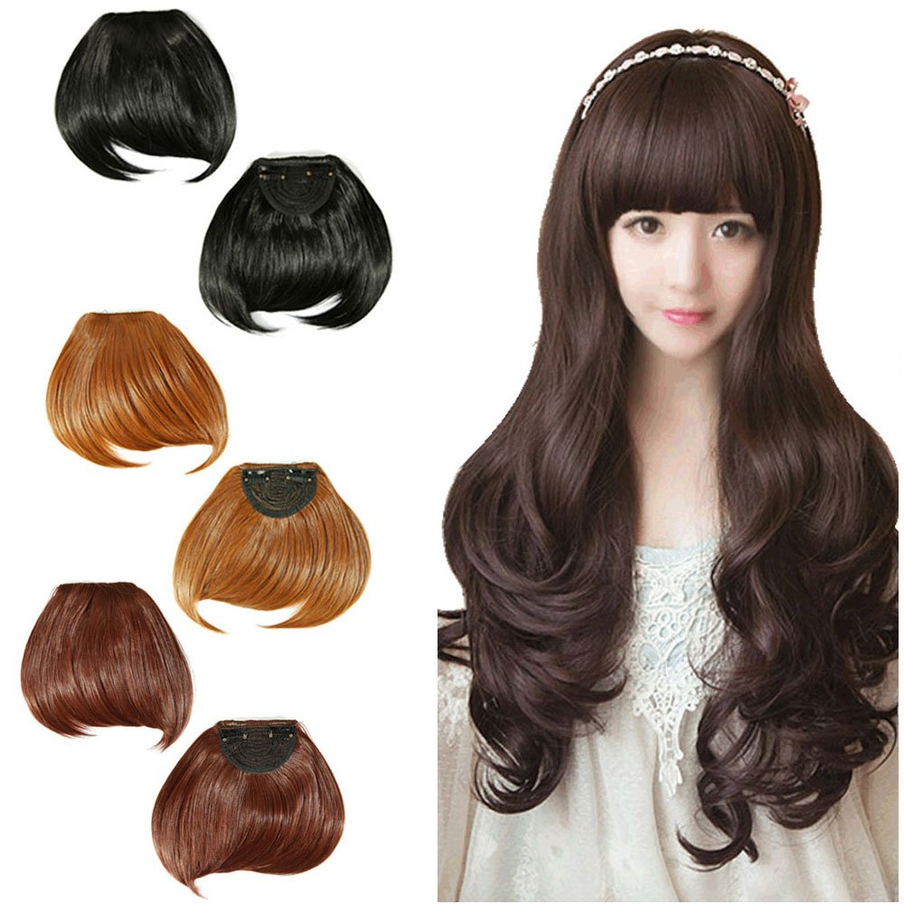 Sunhug Tm Hair Fringe Style Fake Short Fringe Bang Front Clip In