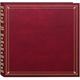 Pioneer Photo Albums 300-Pocket Post Bound Leatherette Cover Photo Album for 3.5 by 5.25-Inch Prints, Burgundy
