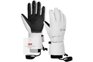 INPAKO Winter Ski Gloves Men Women, 3M Thinsulate Snow Gloves, Waterproof Windproof Touchscreen Snowboarding Gloves, 5-Layer Thermal Warm Cold Weather Gloves for Skiing, Snowboard, Snowmobile