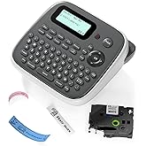 EazeID Label Maker Machine with-Tape, Label Maker Waterproof-Labels, Portable Labeler Machine with Keyboard, D210S Label Maker Multiple Symbols for Home Small Business Kids Teachers School Supplies