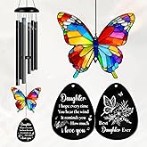 Daughter Gifts from Mom, Daughter Birthday Gifts, Gifts for Daughter, to My Daughter Wind Chimes, Love Reminder Daughter Gift for Birthday, Valentines Day, Graduation, Wedding