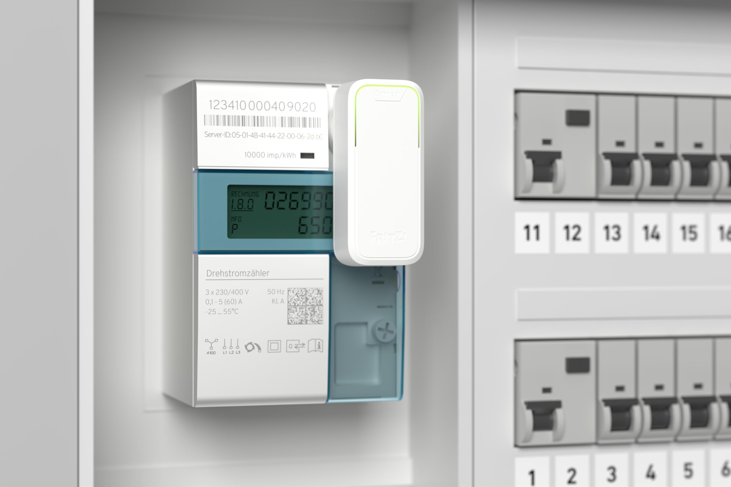 FRITZ! DECT 250 | intelligenter Stromsensor | Stromverbrauchsmessgerät zur Optimierung der Energiekosten | Auswertung per App OS | einfache Einrichtung | deutschsprachige Version 4