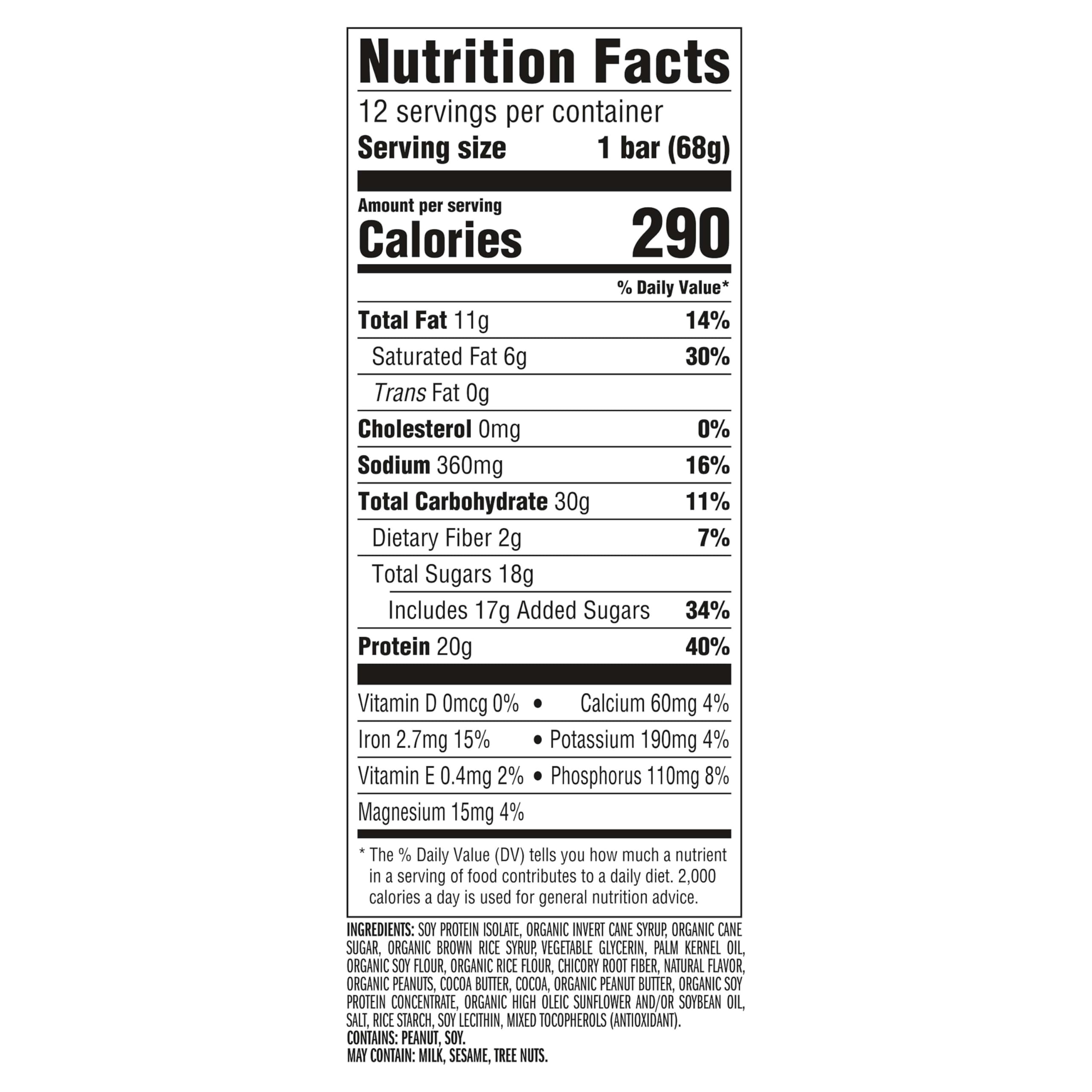 CLIF BUILDERS Protein Bars - Chocolate Peanut Butter Flavor - 20g Plant Based Protein - Gluten Free - Non-GMO - Low Glycemic - No Artificial Sweeteners - Value Pack, 2.4 oz. (12 Count)