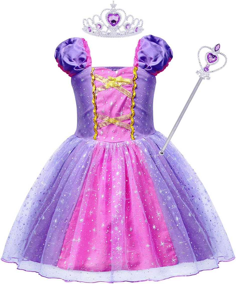 AmzBarley Princess Dress up for Girls Kids Birthday Holiday Party Costumes Fancy Dress