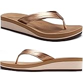 COFACE Flip Flops for Women With Comfortable Arch Support Ladies Fashion Platform Thong Sandals Soft Yoga Mat Sole For Beach/Indoor Outdoor