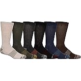 Columbia Pique Footbed Crew Socks, Black, One Size, 6 Pair