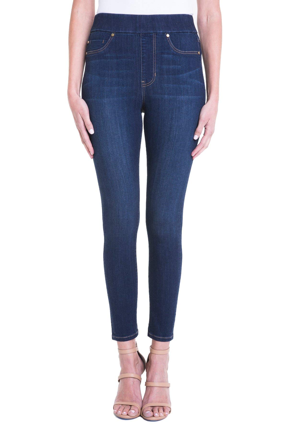Liverpool Women’s Farrah Hi-Rise Pull-On Ankle High Performance Denim, Griffith Super Dark, 16