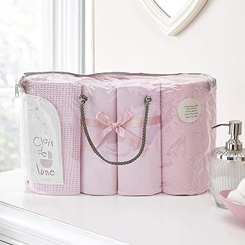 pink moses basket bedding set