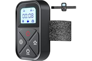 Remote Control for GoPro, TELESIN Wireless Smart Controller with LCD Display Wrist Strap for Go Pro Max Hero 12 11 10 9 8 Bike Motorcycle Accessories