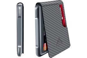 MURADIN Mens Wallet Tactical Bifold Wallets for Men Metal RFID Blocking Aluminum Money Cards Holder Gifts for Men