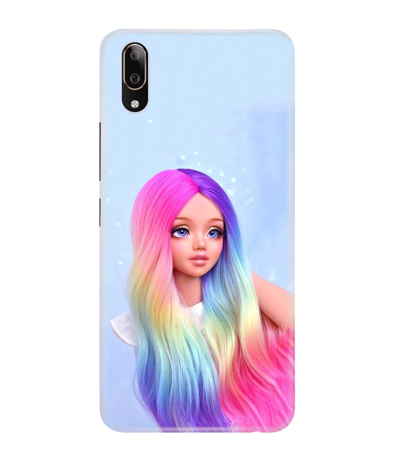 Letaps Printed Mobile Back Hard Case Cover For Vivo V11 Pro Rainbow Hairs Cute Doll Girly Eyes Love Amazon In Electronics