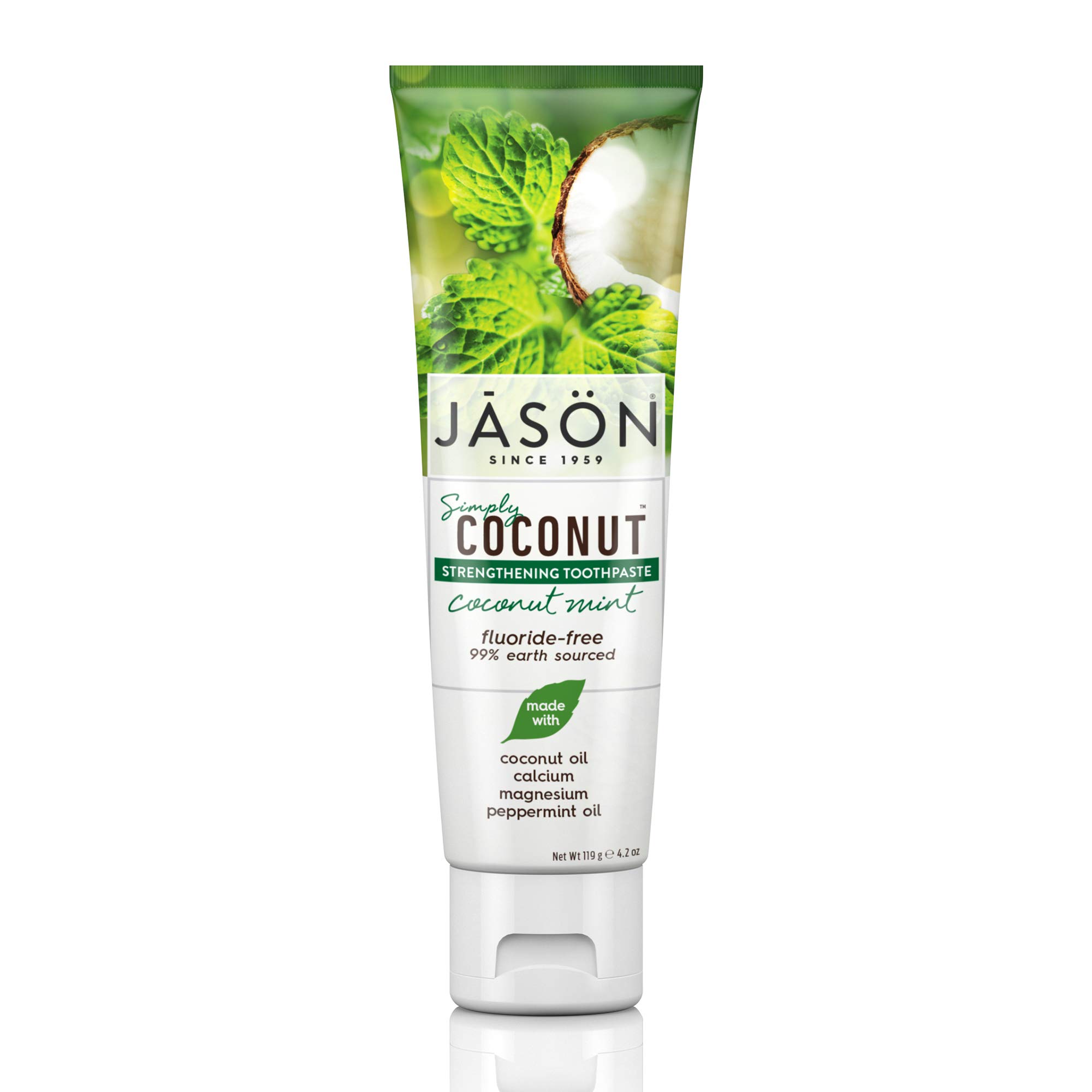 Jason Simply Coconut Whitening Toothpaste, Coconut Cream, 4