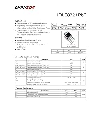 Chanzon IRLB8721 TO-220AB NMOS N-Channel Power