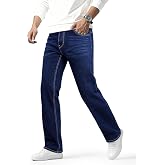 Heyfanee Mens Straight Fit Jeans Stretch Denim Pants for Men | Classic,Straight Leg,Timeless Denim Look,Comfortable Through the Thigh,Versatile for Work, Weekend, and Everyday Style.