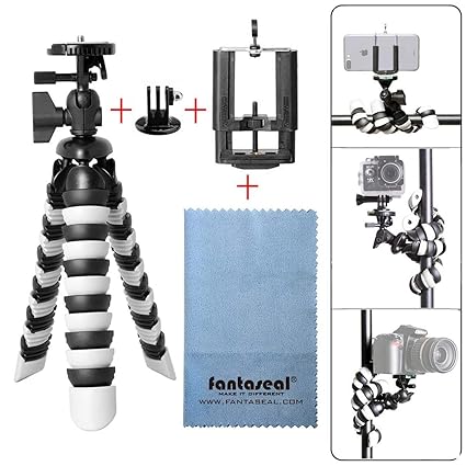 Trípode para cámara réflex digital y smartphone, 3 en 1, flexible ...