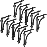 Gisafai 10 Pcs Decorative Shelf Brackets 5.5 Inch Cast Iron Shelf Brackets | Heavy Duty Farmhouse Half Round Open Metal Wall Floating for DIY