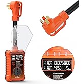 50 Amp RV Surge Protector 16,000J with Smart LED Display & Real-Time Voltage/Current/KWH Monitoring, Auto Shutoff/Reset, High/Low Voltage, Waterproof, Circuit Analyzer, Clear Error Codes for Campers