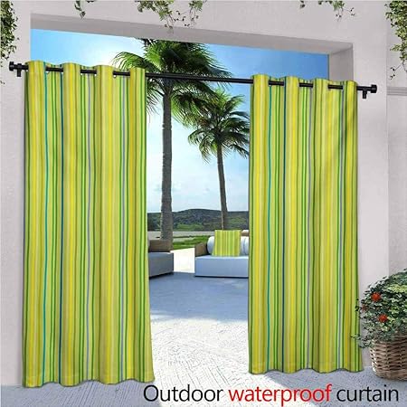 Amazon Com Trelemek Lime Green Outdoor Window Curtains Pastel
