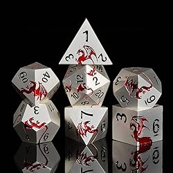 Metal Dice Set D&D, HNCCESG Polyhedral Dice 7 Piece