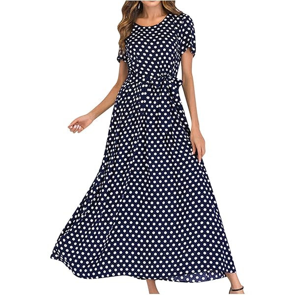 Vestidos Casuales De Verano Con Cuello En V Para Mujer, Con Estampado De Lunares, Suelto, Maxi Vestido De Manga Larga, Vestidos De Cintura Alta, 01 Café, Pequeña