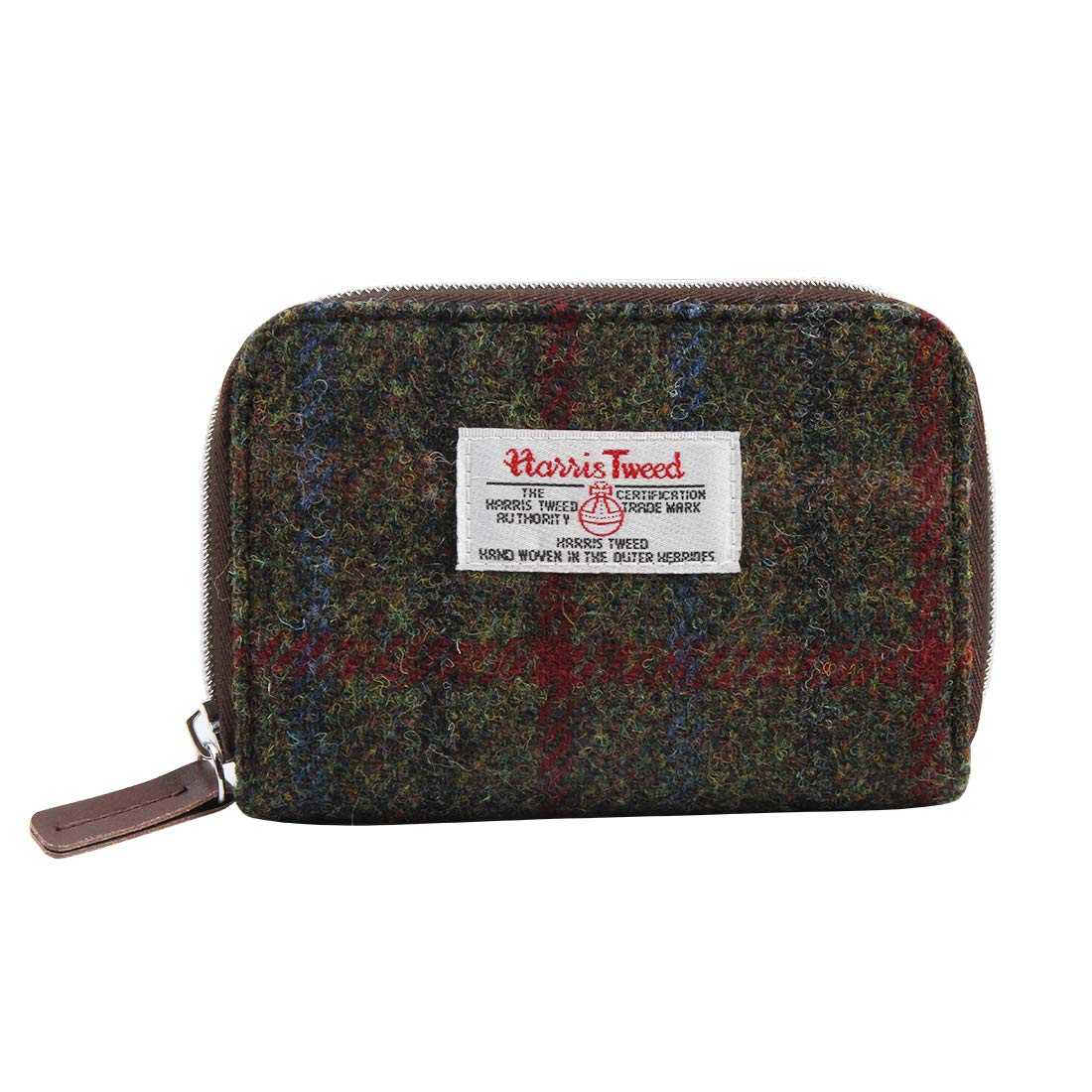 Harris Tweed Plaid Tartan Zipped Wallet Coin Purses Pouches (Rainbow Tartan)