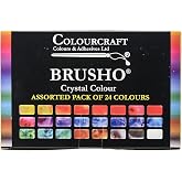 Brusho by Colourcraft Brusho Crystal Set 24 Color Colour (BRU85001)