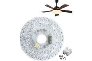 MOUMOUPURR 4.92'' LED Ceiling Fan Light Retrofit Kit, 18W Flush Mount Ceiling Light Replacement, 3CCT (3000K/4000K/6000K) Dimmable, for Hampton Bay, Harbor Breeze, Hunter & Flush Mount Ceiling Lights