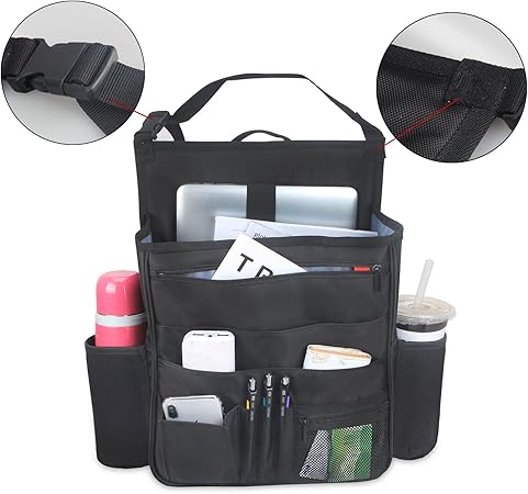 Adiwo Autositz Organizer - Multifunktionaler Mülleimer Mit Seitentaschen