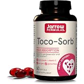 Jarrow Toco-Sorb Cardiovascular and Brain Support, 60 Softgels | High Absorption Formula, Tocotrienol-Tocopherol Complex &amp; Vitamin E, Cardiovascular Support, 30 Day Supply