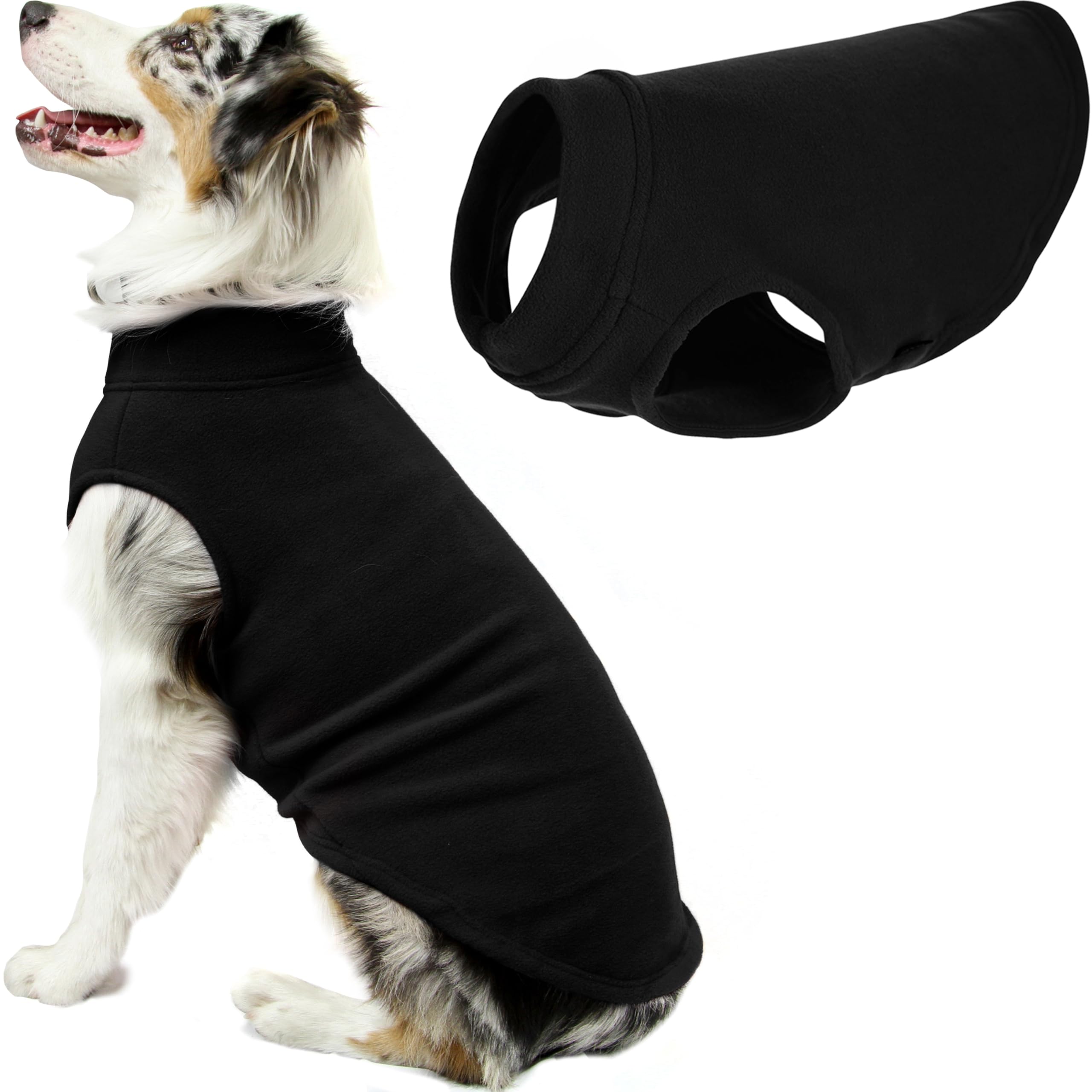 Gooby Stretch Fleece Pull Over Cold Weather Dog Vest, 4X-Large, Black โ image 1