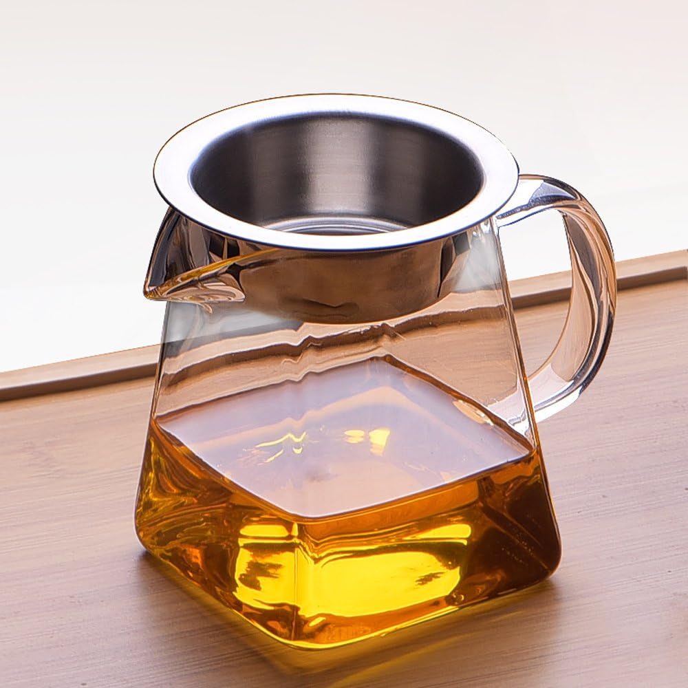 Ceramic Story Borosilicate Glass Coffee Pot, Coffee Server, Glass Server (500ml)