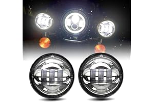 2 PCS 4.5 Inch LED Fog Lights LED Passing Light for Motorcycles Auxiliary Light Bulb Davidson Electra Glide Road King Heritag