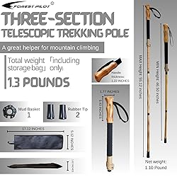 FOREST PILOT Trekking Pole- 1-pc Pack - Adjustable