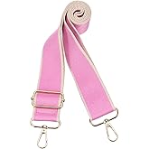 PATIKIL 55in Purse Straps Replacement Crossbody, Bag Straps Crossbody Universal Adjustable Canvas for Purses Handbags Guitar, Pink