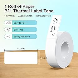Nelko Genuine P21 Label Maker Tape, 14x40mm